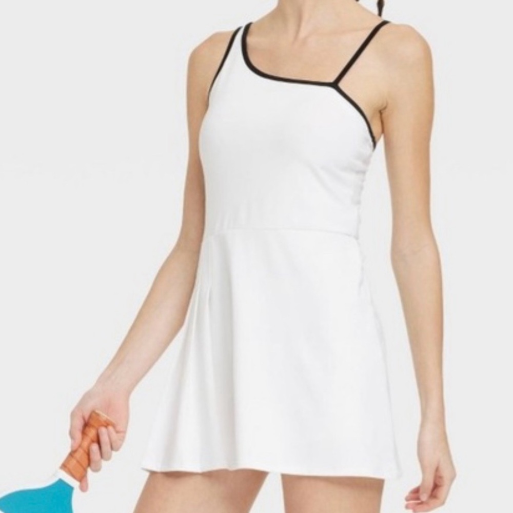 White Tennis Dress with Black Trim - Target
